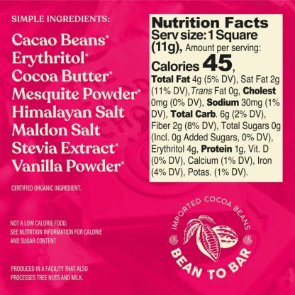 the good chocolate brand salt square nutrition