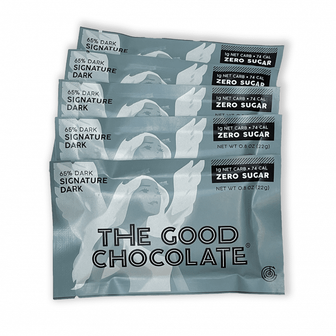 5 Pack of The Good Chocolate's Signature Dark Chocolate Mini Bar
