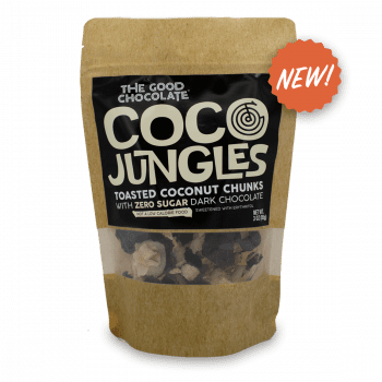 The Good Chocolate's pack of Coco Jungles / Toasted Coconut Chunks + Zero Sugar Chocolate