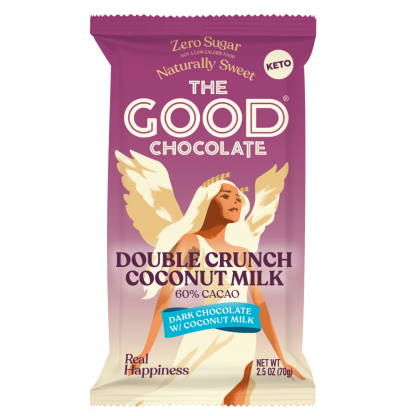 Front of Double Crunch Coconut Milk Vegan Cacao Bar