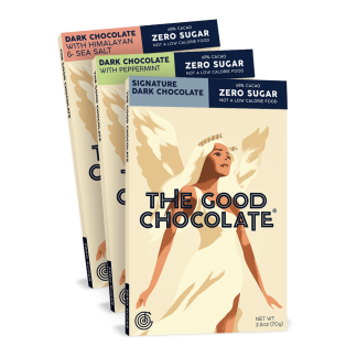 The Good Chocolate's Deluxe Gift Box of VEGAN Chocolate Bundle 3 Bars
