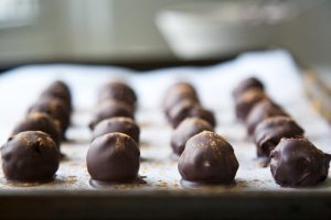 Pumpkin Chocolate Truffles made with The Good Chocolate